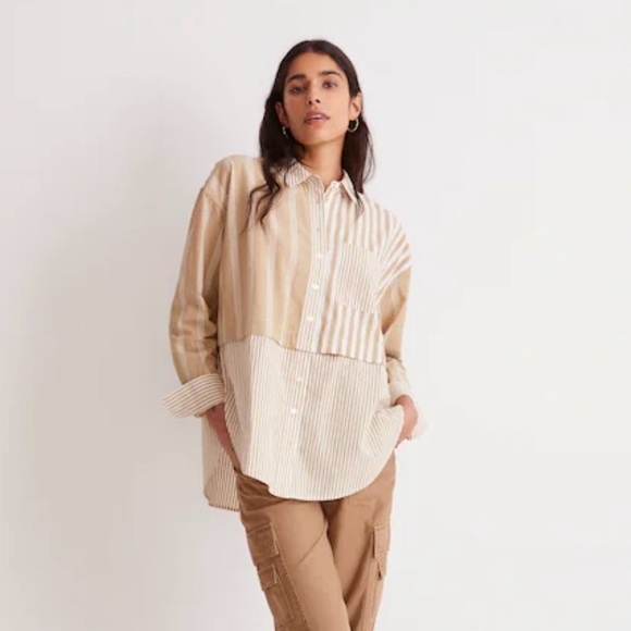 Madewell Tops - Madewell Modular Oversized Button-Up Shirt - BRAND NEW WITH TAGS